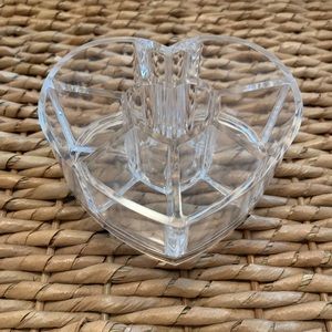 Clear Acrylic Heart Makeup Organizer